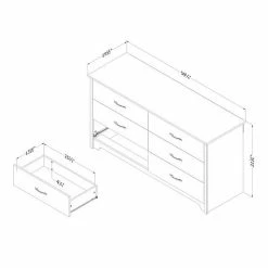 South Shore Fusion 6-Drawer Double Dresser Gray Oak 14 South Shore Fusion 6-Drawer Double Dresser Gray Oak -South Shore shop unnamed file 287