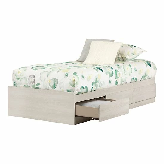 South Shore Fynn Mates Bed With Storage Drawers Rustic Oak 9 South Shore Fynn Mates Bed With Storage Drawers Rustic Oak - Image 7