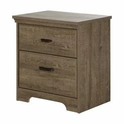 South Shore Versa 2-Drawer Nightstand Winter Oak