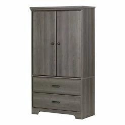 South Shore Versa 2-Door Armoire With Drawers Weathered Oak -South Shore shop unnamed file 32
