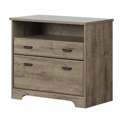 South Shore Versa 2-Drawer File Cabinet Weathered Oak