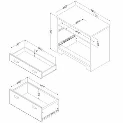 South Shore Versa 2-Drawer File Cabinet Weathered Oak -South Shore shop unnamed file 337