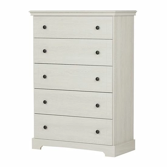 South Shore Avilla 5-Drawer Chest Dresser White 12 South Shore Avilla 5-Drawer Chest Dresser White - Image 10