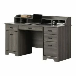 South Shore Versa Computer Office Desk With Power Bar Weathered Oak -South Shore shop unnamed file 39