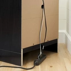 South Shore Reevo Nightstand With Cord Catcher Black Oak -South Shore shop unnamed file 413