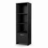 South Shore Step One 4-Shelf Bookcase Pure Black -South Shore shop unnamed file 430