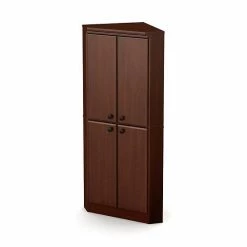 South Shore Morgan 4-Door Corner Armoire Pure White