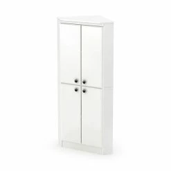 South Shore Morgan 4-Door Corner Armoire Pure White -South Shore shop unnamed file 453