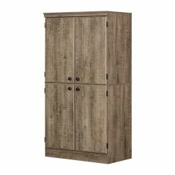 South Shore Morgan 4-Door Storage Cabinet Weathered Oak -South Shore shop unnamed file 472