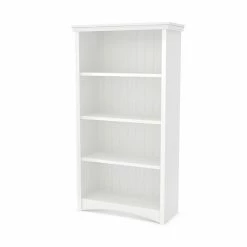 South Shore Gascony 4-Shelf Bookcase Gray