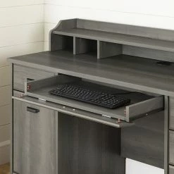 South Shore Versa Computer Office Desk With Power Bar Weathered Oak -South Shore shop unnamed file 48