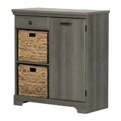 South Shore Versa 1-Door Storage Cabinet Gray Maple -South Shore shop unnamed file 519