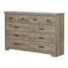 South Shore Versa 8-Drawer Double Dresser Weathered Oak -South Shore shop unnamed file 54