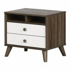 South Shore Yodi 2-Drawer Nightstand With Open Storage Soft Elm -South Shore shop unnamed file 554