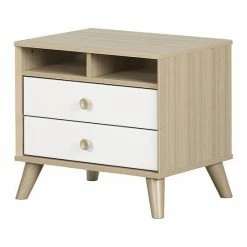 South Shore Yodi 2-Drawer Nightstand With Open Storage Soft Elm -South Shore shop unnamed file 555