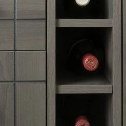 South Shore Vietti Bar Cabinet & Bottle Storage Weathered Oak -South Shore shop unnamed file 609