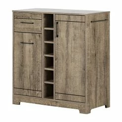 South Shore Vietti Bar Cabinet & Bottle Storage Weathered Oak -South Shore shop unnamed file 615