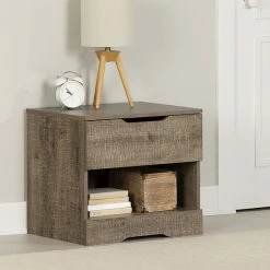 South Shore Holland 1-Drawer Nightstand Brown -South Shore shop unnamed file 619