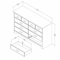 South Shore Versa 8-Drawer Double Dresser Weathered Oak -South Shore shop unnamed file 62