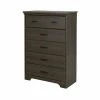 South Shore Versa 5-Drawer Chest Dresser Rubbed Black -South Shore shop unnamed file 630