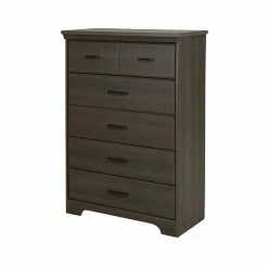 South Shore Versa 5-Drawer Chest Dresser Rubbed Black
