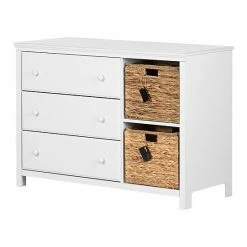South Shore Cotton Candy 3-Drawer Dresser With Baskets