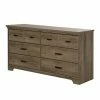 South Shore Versa 6-Drawer Double Dresser Rubbed Black -South Shore shop unnamed file 655