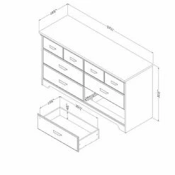 South Shore Versa 6-Drawer Double Dresser Rubbed Black -South Shore shop unnamed file 661