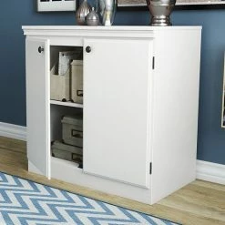 South Shore Morgan Small Storage Cabinet Pure White