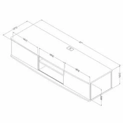 South Shore Agora Wall-Mounted Media Console Weathered Brown -South Shore shop unnamed file 702