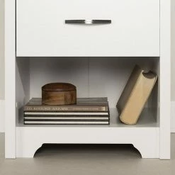 South Shore Fusion 1-Drawer Nightstand Pure White -South Shore shop unnamed file 711