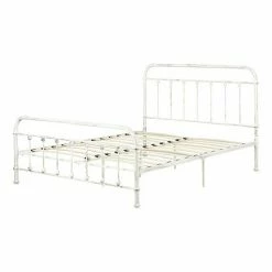 South Shore Prairie Metal Queen Platform Bed White Shabby Chic -South Shore shop unnamed file 723