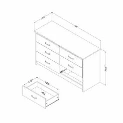 South Shore Tassio 6-Drawer Double Dresser Weathered Oak -South Shore shop unnamed file 743