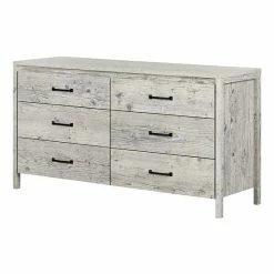 South Shore Gravity 6-Drawer Double Dresser Gray