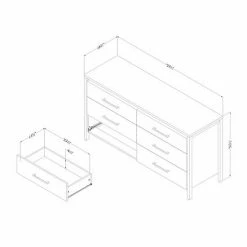 South Shore Gravity 6-Drawer Double Dresser Gray -South Shore shop unnamed file 752