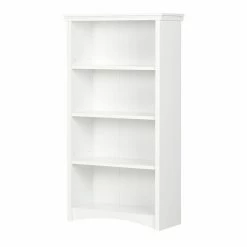 South Shore Artwork 4-Shelf Storage Bookcase Gray