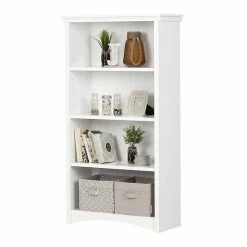 South Shore Artwork 4-Shelf Storage Bookcase Gray -South Shore shop unnamed file 774