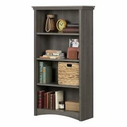 South Shore Artwork 4-Shelf Storage Bookcase Gray -South Shore shop unnamed file 775