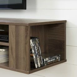 South Shore City Life Wide Wall-Mounted Console Natural Walnut -South Shore shop unnamed file 784