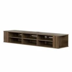 South Shore City Life Wide Wall-Mounted Console Natural Walnut -South Shore shop unnamed file 787