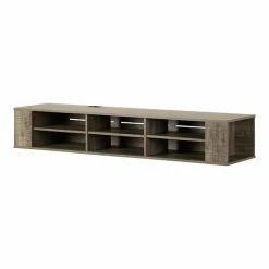 South Shore City Life Wide Wall-Mounted Console Natural Walnut -South Shore shop unnamed file 788