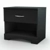 South Shore Black Contemporary Nightstand