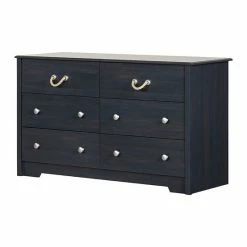 South Shore Navali 6-Drawer Double Dresser Blueberry
