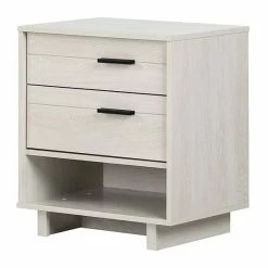 South Shore Fynn Nightstand With Cord Catcher Gray Oak -South Shore shop unnamed file 889