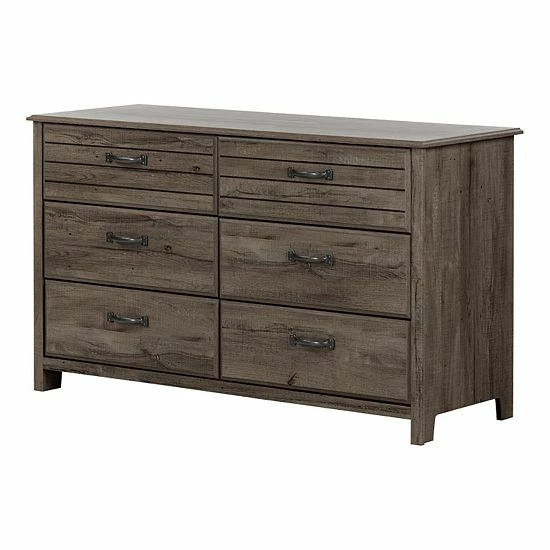 South Shore Asten 6-Drawer Double Dresser Brown 11 South Shore Asten 6-Drawer Double Dresser Brown - Image 9