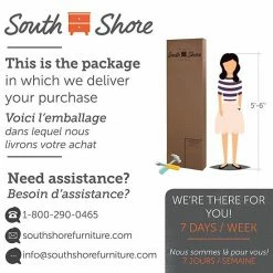 South Shore Versa Queen Platform Bed Weathered Oak -South Shore shop unnamed file 949