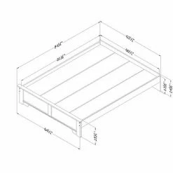 South Shore Versa Queen Platform Bed Weathered Oak -South Shore shop unnamed file 953