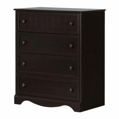 South Shore Savannah 4-Drawer Chest Dresser Espresso